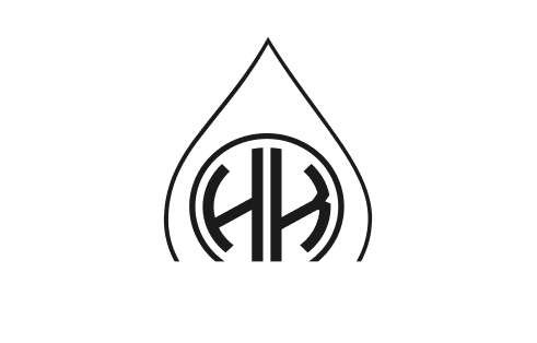 Logo von Haustechnik Kozar mit Schwerpunkt auf Gas, Wasser, Heizung, in Tropfenform gestaltet.